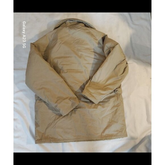 Field & Stream Mens Khaki Quilted Jacket Size 44 With Corduroy Collar Barn Coat - Picture 5 of 7